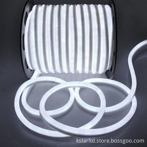 LED Neon Rope Light, 80 White LEDs/Meter, Sized 13 x 26mm, Made of Milky PVC Material